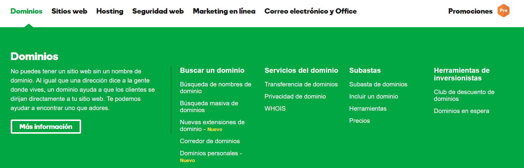 comprar un dominio web